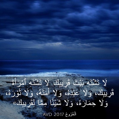 Picture 03 - اَلْخُرُوجُ 20:17 AVD - لَا تَشْتَهِ بَيْتَ - Bible Verse Picture