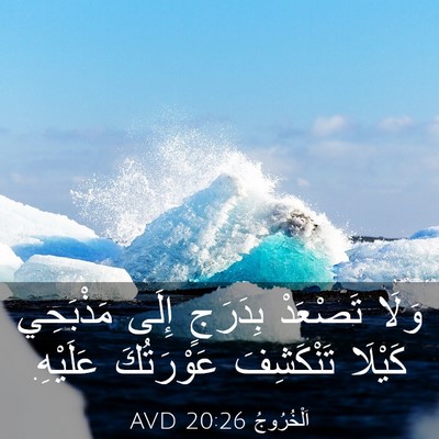 Picture 03 - اَلْخُرُوجُ 20:26 AVD - وَلَا تَصْعَدْ بِدَرَجٍ - Bible Verse Picture