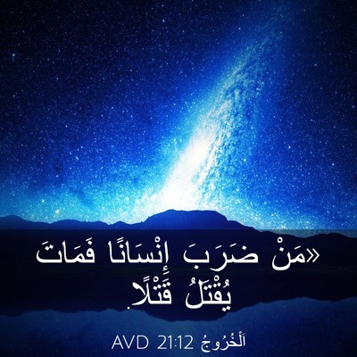 Picture 03 - اَلْخُرُوجُ 21:12 AVD - «مَنْ ضَرَبَ إِنْسَانًا - Bible Verse Picture