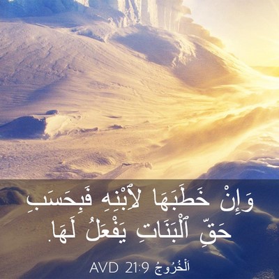 Picture 03 - اَلْخُرُوجُ 21:9 AVD - وَإِنْ خَطَبَهَا - Bible Verse Picture