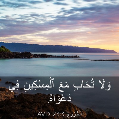 Picture 03 - اَلْخُرُوجُ 23:3 AVD - وَلَا تُحَابِ مَعَ - Bible Verse Picture