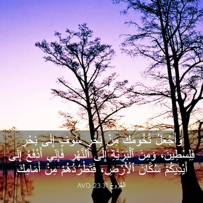 Picture 03 - اَلْخُرُوجُ 23:31 AVD - وَأَجْعَلُ تُخُومَكَ مِنْ - Bible Verse Picture