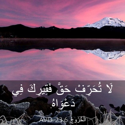 Picture 03 - اَلْخُرُوجُ 23:6 AVD - لَا تُحَرِّفْ حَقَّ - Bible Verse Picture