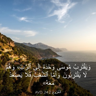 Picture 03 - اَلْخُرُوجُ 24:2 AVD - وَيَقْتَرِبُ مُوسَى - Bible Verse Picture