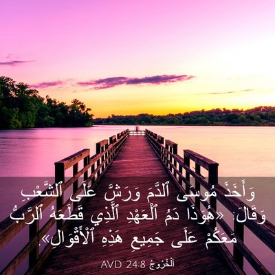 Picture 03 - اَلْخُرُوجُ 24:8 AVD - وَأَخَذَ مُوسَى ٱلدَّمَ - Bible Verse Picture