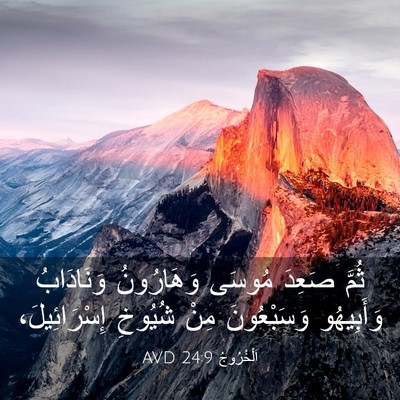 Picture 03 - اَلْخُرُوجُ 24:9 AVD - ثُمَّ صَعِدَ مُوسَى - Bible Verse Picture