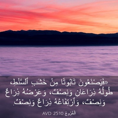 Picture 03 - اَلْخُرُوجُ 25:10 AVD - «فَيَصْنَعُونَ تَابُوتًا - Bible Verse Picture