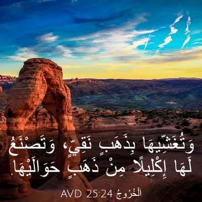 Picture 03 - اَلْخُرُوجُ 25:24 AVD - وَتُغَشِّيهَا بِذَهَبٍ - Bible Verse Picture