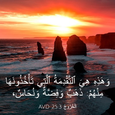 Picture 03 - اَلْخُرُوجُ 25:3 AVD - وَهَذِهِ هِيَ - Bible Verse Picture