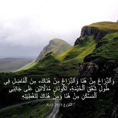 Picture 03 - اَلْخُرُوجُ 26:13 AVD - وَٱلذِّرَاعُ مِنْ هُنَا - Bible Verse Picture