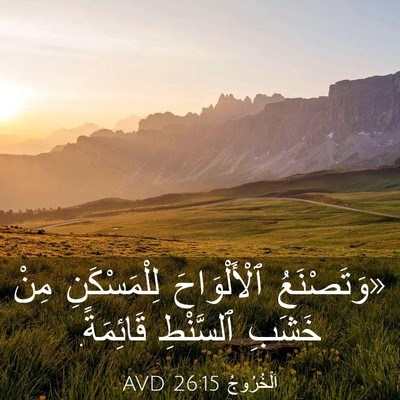 Picture 03 - اَلْخُرُوجُ 26:15 AVD - «وَتَصْنَعُ ٱلْأَلْوَاحَ - Bible Verse Picture