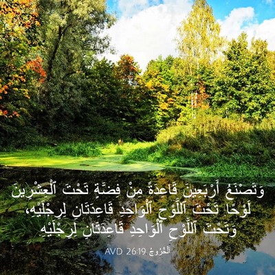 Picture 03 - اَلْخُرُوجُ 26:19 AVD - وَتَصْنَعُ أَرْبَعِينَ - Bible Verse Picture