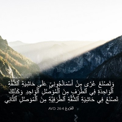 Picture 03 - اَلْخُرُوجُ 26:4 AVD - وَتَصْنَعُ عُرًى مِنْ - Bible Verse Picture