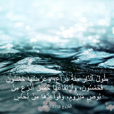 Picture 03 - اَلْخُرُوجُ 27:18 AVD - طُولُ ٱلدَّارِ مِئَةُ - Bible Verse Picture