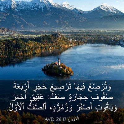 Picture 03 - اَلْخُرُوجُ 28:17 AVD - وَتُرَصِّعُ فِيهَا - Bible Verse Picture