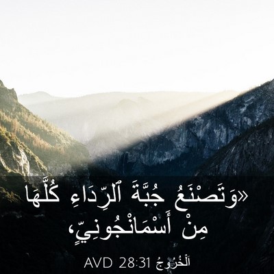 Picture 03 - اَلْخُرُوجُ 28:31 AVD - «وَتَصْنَعُ جُبَّةَ - Bible Verse Picture