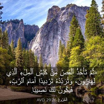Picture 03 - اَلْخُرُوجُ 29:26 AVD - «ثُمَّ تَأْخُذُ ٱلْقَصَّ - Bible Verse Picture
