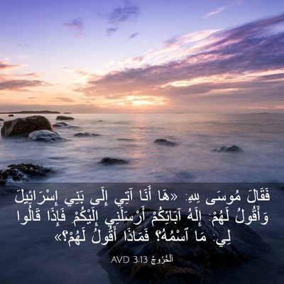 Picture 03 - اَلْخُرُوجُ 3:13 AVD - فَقَالَ مُوسَى لِلهِ: «هَا - Bible Verse Picture