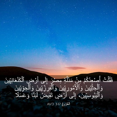 Picture 03 - اَلْخُرُوجُ 3:17 AVD - فَقُلْتُ أُصْعِدُكُمْ - Bible Verse Picture