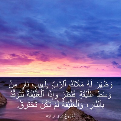 Picture 03 - اَلْخُرُوجُ 3:2 AVD - وَظَهَرَ لَهُ مَلَاكُ - Bible Verse Picture
