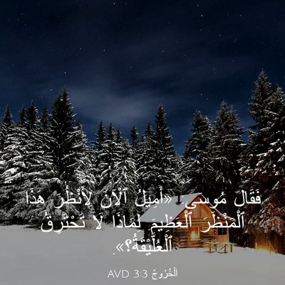 Picture 03 - اَلْخُرُوجُ 3:3 AVD - فَقَالَ مُوسَى: «أَمِيلُ - Bible Verse Picture