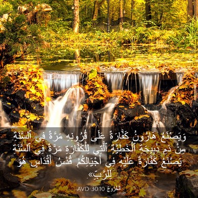 Picture 03 - اَلْخُرُوجُ 30:10 AVD - وَيَصْنَعُ هَارُونُ - Bible Verse Picture