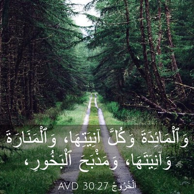 Picture 03 - اَلْخُرُوجُ 30:27 AVD - وَٱلْمَائِدَةَ وَكُلَّ - Bible Verse Picture
