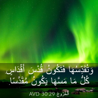 Picture 03 - اَلْخُرُوجُ 30:29 AVD - وَتُقَدِّسُهَا فَتَكُونُ - Bible Verse Picture