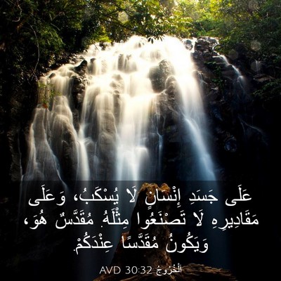 Picture 03 - اَلْخُرُوجُ 30:32 AVD - عَلَى جَسَدِ إِنْسَانٍ لَا - Bible Verse Picture