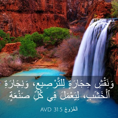 Picture 03 - اَلْخُرُوجُ 31:5 AVD - وَنَقْشِ حِجَارَةٍ - Bible Verse Picture