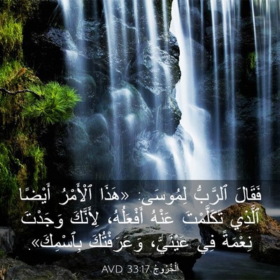 Picture 03 - اَلْخُرُوجُ 33:17 AVD - فَقَالَ ٱلرَّبُّ لِمُوسَى: - Bible Verse Picture