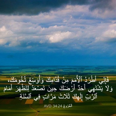 Picture 03 - اَلْخُرُوجُ 34:24 AVD - فَإِنِّي أَطْرُدُ - Bible Verse Picture
