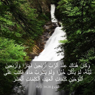 Picture 03 - اَلْخُرُوجُ 34:28 AVD - وَكَانَ هُنَاكَ عِنْدَ - Bible Verse Picture
