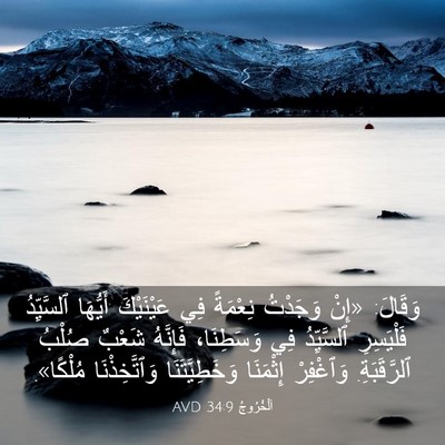 Picture 03 - اَلْخُرُوجُ 34:9 AVD - وَقَالَ: «إِنْ وَجَدْتُ - Bible Verse Picture