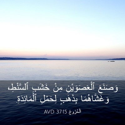 Picture 03 - اَلْخُرُوجُ 37:15 AVD - وَصَنَعَ ٱلْعَصَوَيْنِ - Bible Verse Picture