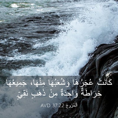 Picture 03 - اَلْخُرُوجُ 37:22 AVD - كَانَتْ عُجَرُهَا - Bible Verse Picture