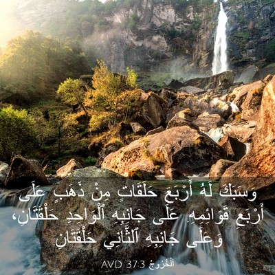 Picture 03 - اَلْخُرُوجُ 37:3 AVD - وَسَبَكَ لَهُ أَرْبَعَ - Bible Verse Picture
