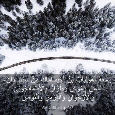 Picture 03 - اَلْخُرُوجُ 38:23 AVD - وَمَعَهُ أُهُولِيآبُ بْنُ - Bible Verse Picture