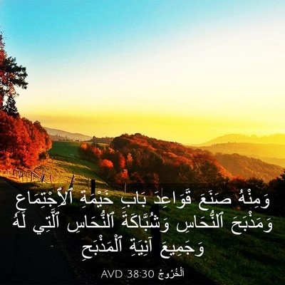 Picture 03 - اَلْخُرُوجُ 38:30 AVD - وَمِنْهُ صَنَعَ قَوَاعِدَ - Bible Verse Picture