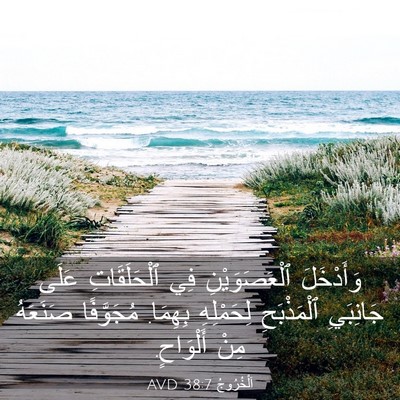 Picture 03 - اَلْخُرُوجُ 38:7 AVD - وَأَدْخَلَ ٱلْعَصَوَيْنِ - Bible Verse Picture