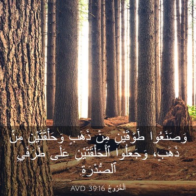 Picture 03 - اَلْخُرُوجُ 39:16 AVD - وَصَنَعُوا طَوْقَيْنِ - Bible Verse Picture