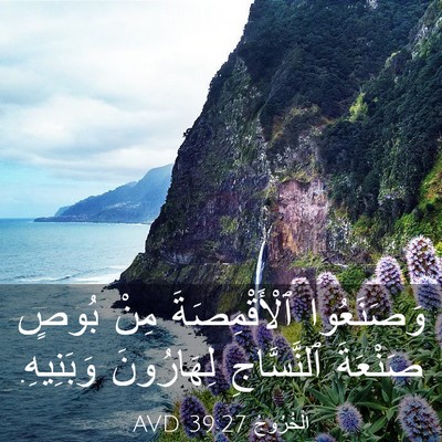 Picture 03 - اَلْخُرُوجُ 39:27 AVD - وَصَنَعُوا ٱلْأَقْمِصَةَ - Bible Verse Picture