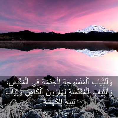 Picture 03 - اَلْخُرُوجُ 39:41 AVD - وَٱلثِّيَابِ - Bible Verse Picture