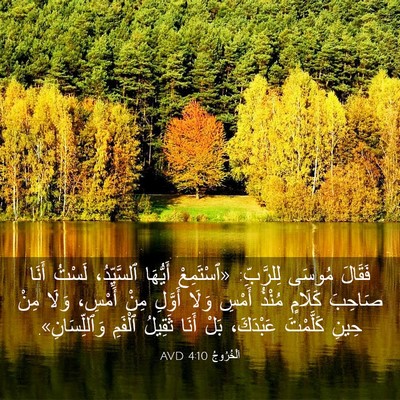 Picture 03 - اَلْخُرُوجُ 4:10 AVD - فَقَالَ مُوسَى لِلرَّبِّ: - Bible Verse Picture