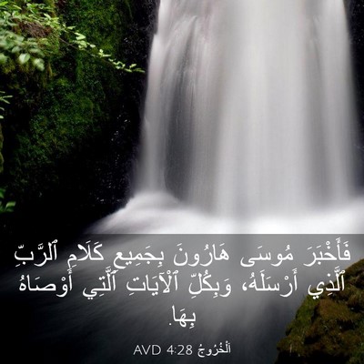 Picture 03 - اَلْخُرُوجُ 4:28 AVD - فَأَخْبَرَ مُوسَى - Bible Verse Picture