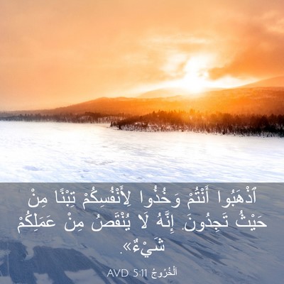 Picture 03 - اَلْخُرُوجُ 5:11 AVD - ٱذْهَبُوا أَنْتُمْ - Bible Verse Picture