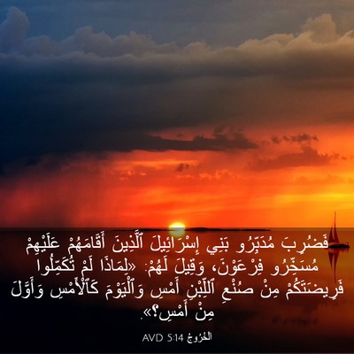 Picture 03 - اَلْخُرُوجُ 5:14 AVD - فَضُرِبَ مُدَبِّرُو بَنِي - Bible Verse Picture