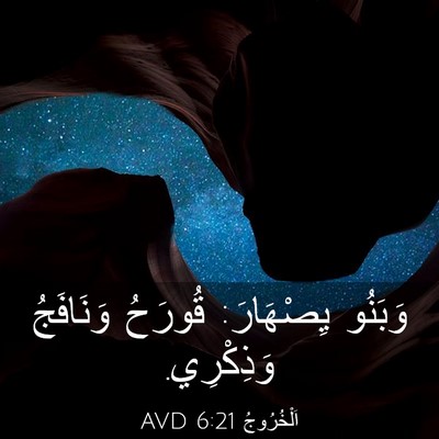 Picture 03 - اَلْخُرُوجُ 6:21 AVD - وَبَنُو يِصْهَارَ: قُورَحُ - Bible Verse Picture