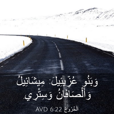 Picture 03 - اَلْخُرُوجُ 6:22 AVD - وَبَنُو عُزِّيئِيلَ: - Bible Verse Picture