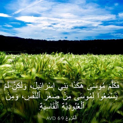 Picture 03 - اَلْخُرُوجُ 6:9 AVD - فَكَلَّمَ مُوسَى هَكَذَا - Bible Verse Picture